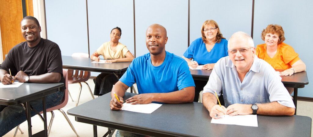 Learners raring to go for their course.